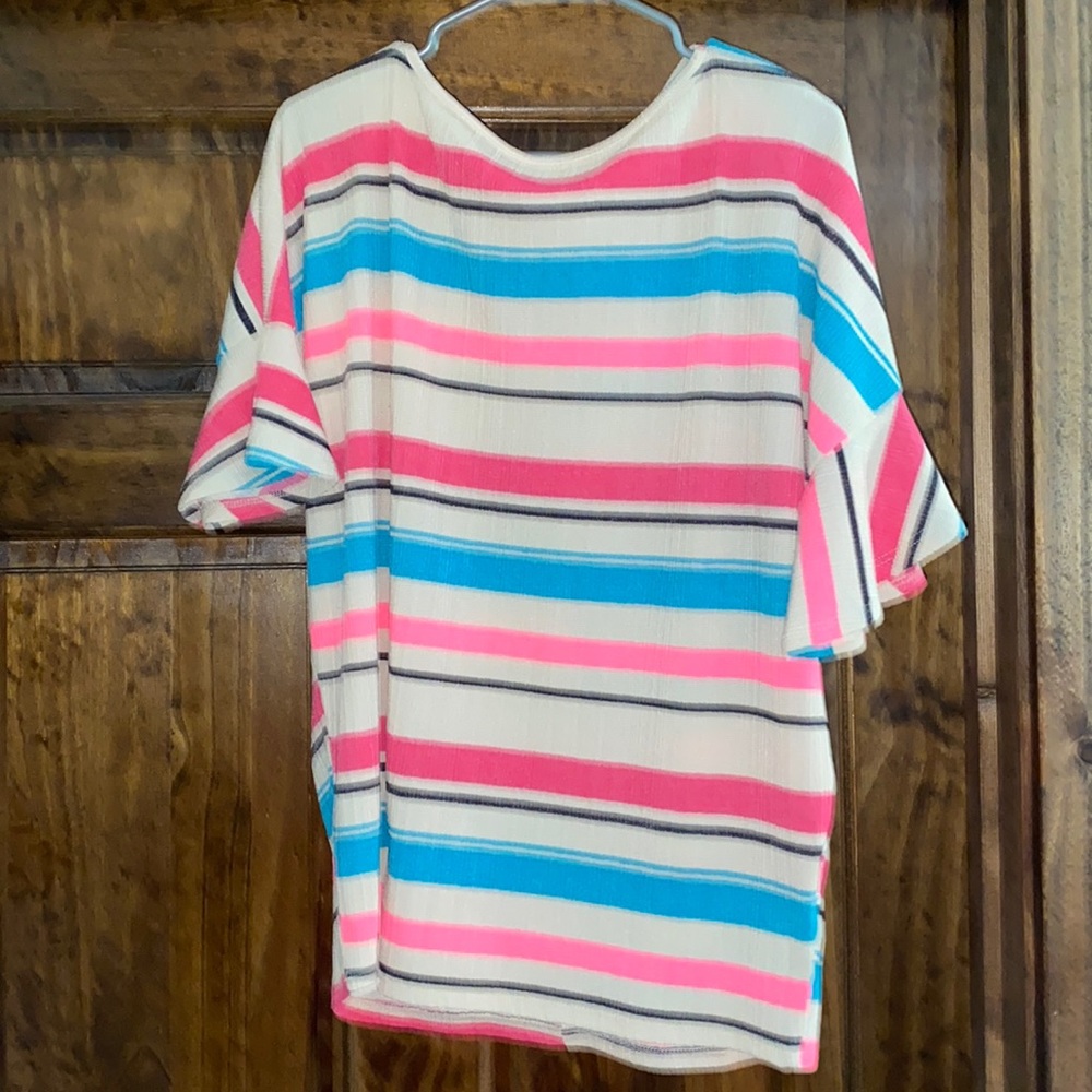Versona, short sleeve, turquoise, black, pink, cream